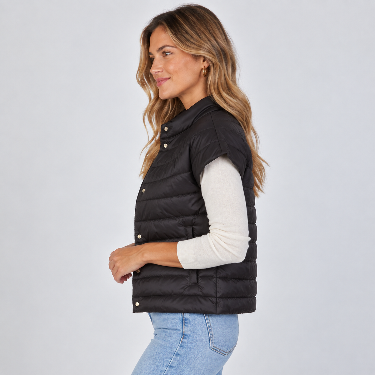 Black Cap Sleeve Vest