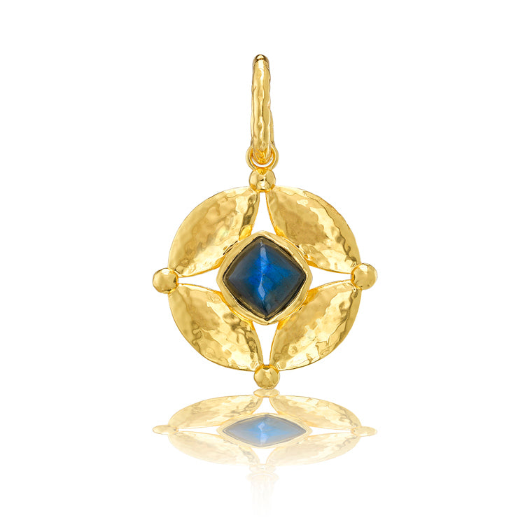 Blue Labradorite & Green Onyx Mystic Eye Pendant