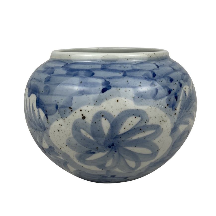 Blue Porcelain Folk Jar