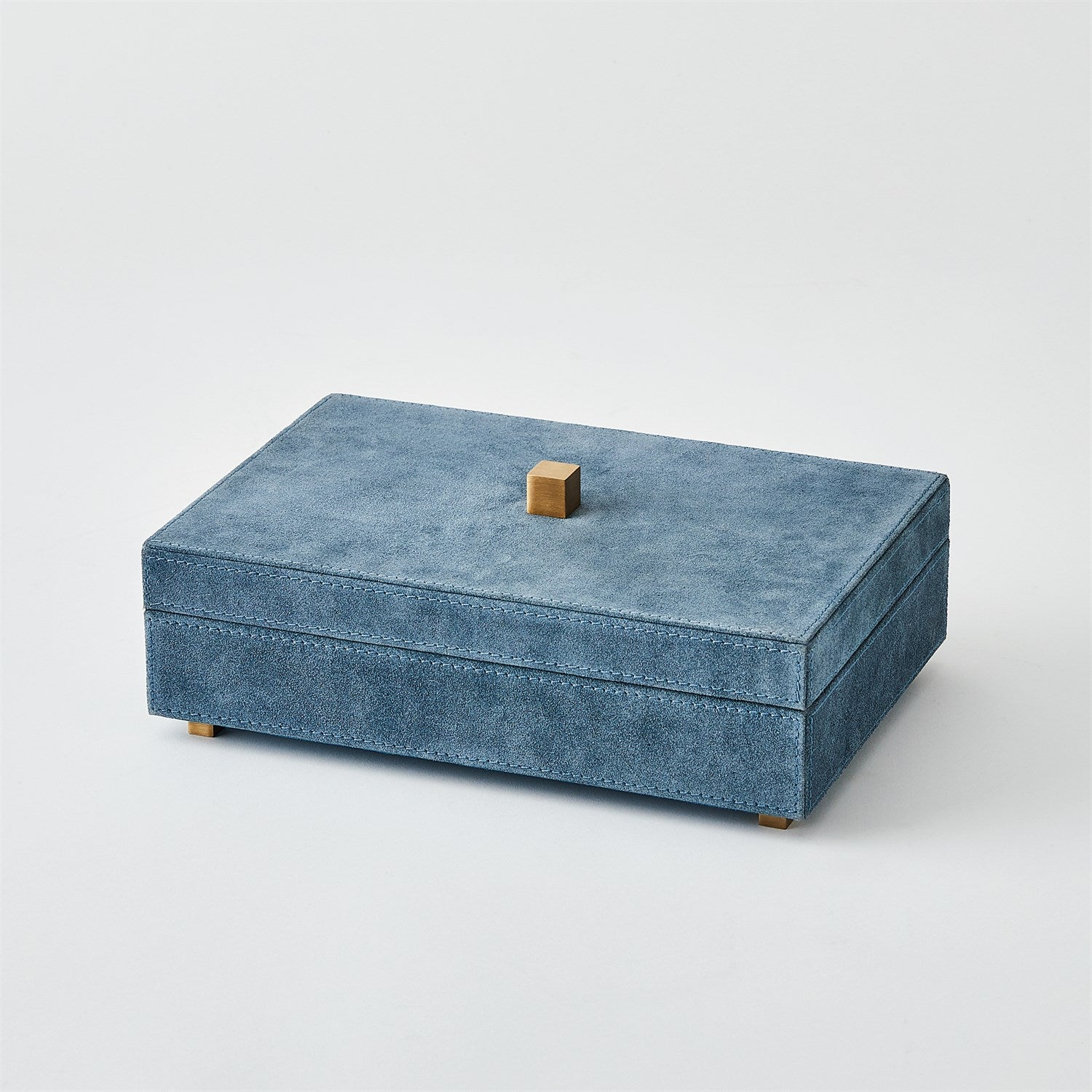 Small Blue Suede Box