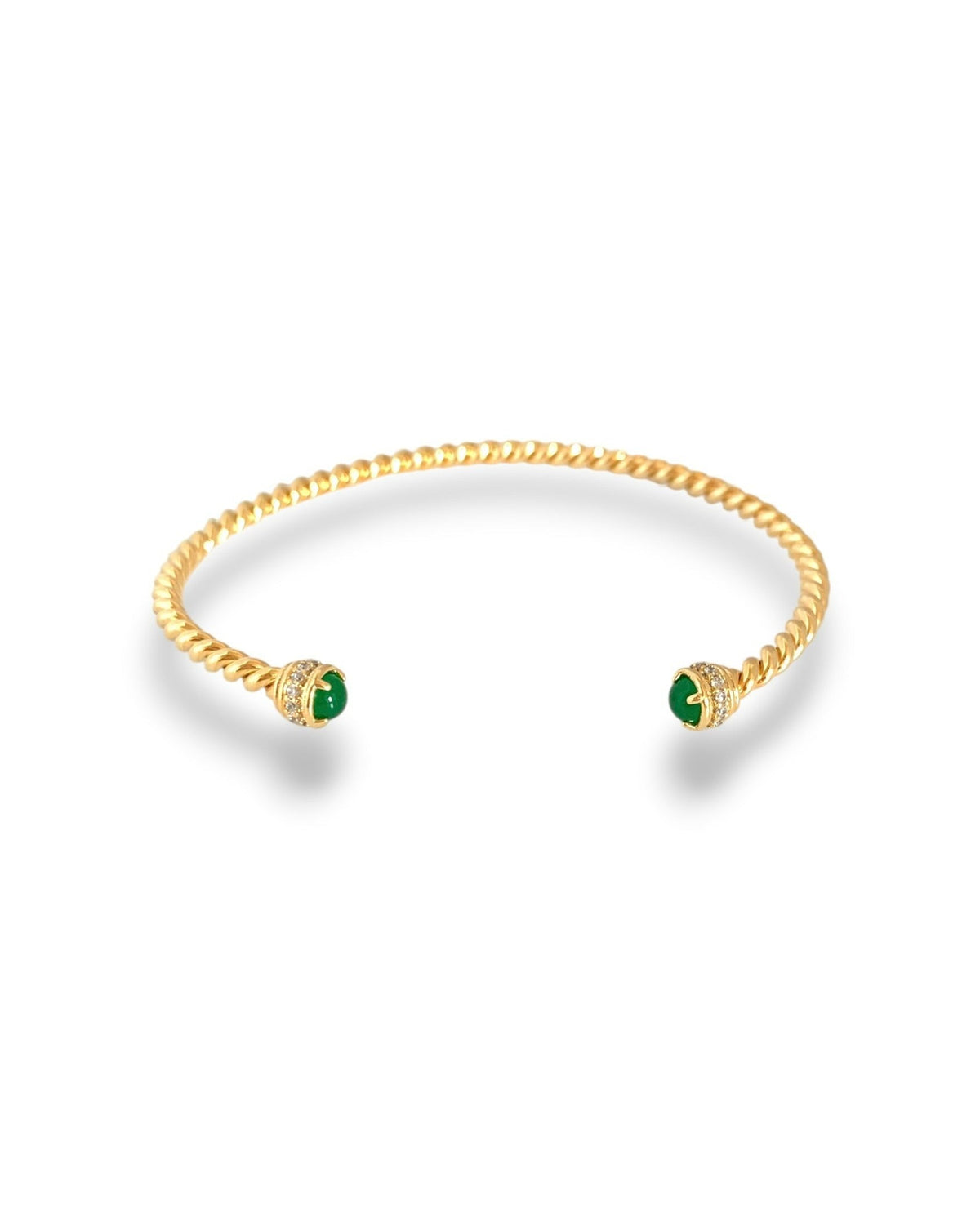 Emerald & Gold Athena Bracelet