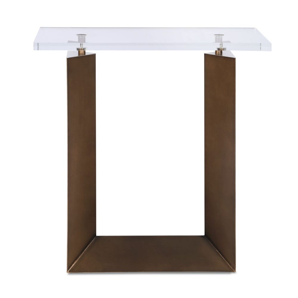 Bronze & Acrylic Side Table