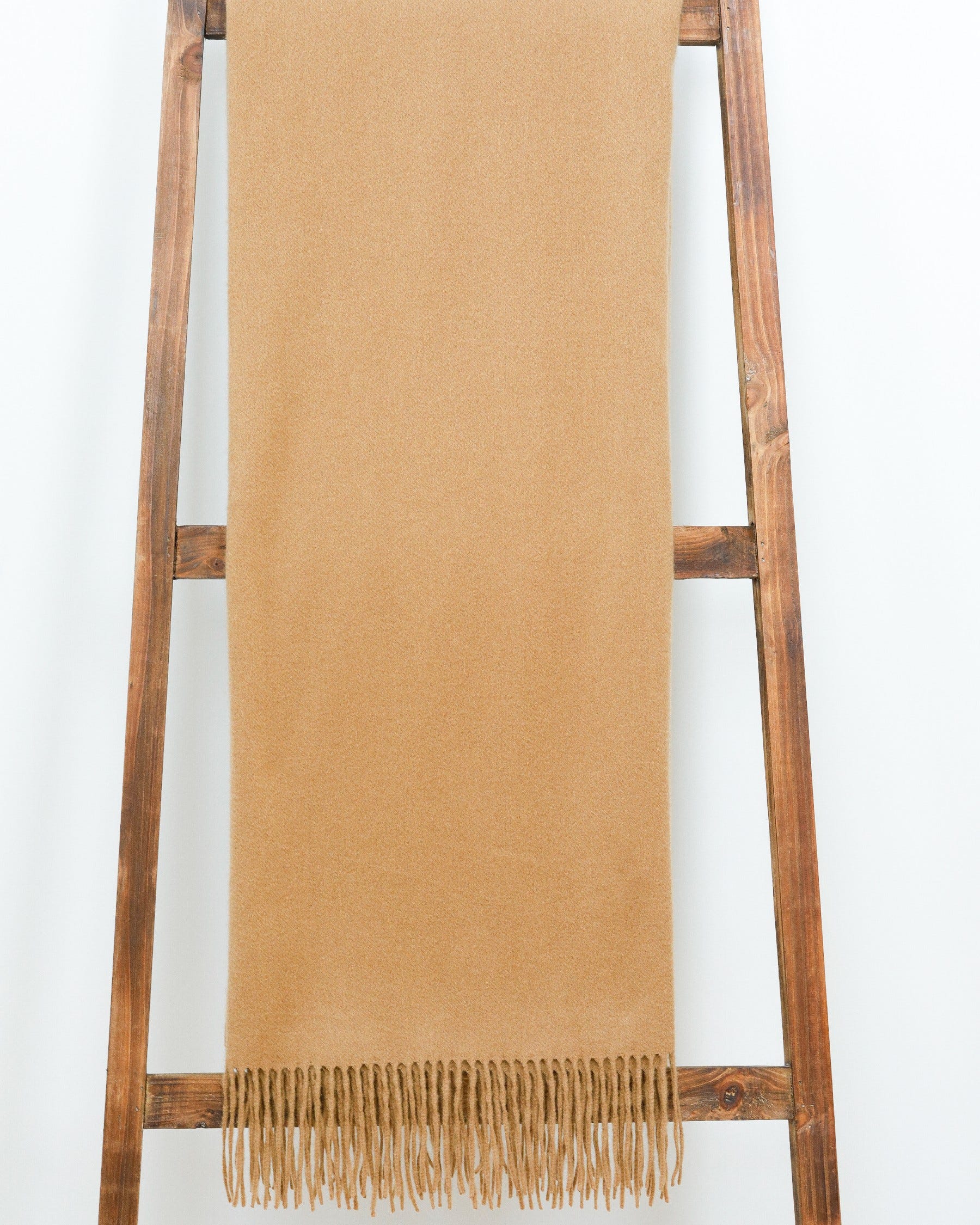 Camel Cashmere Blend Throw