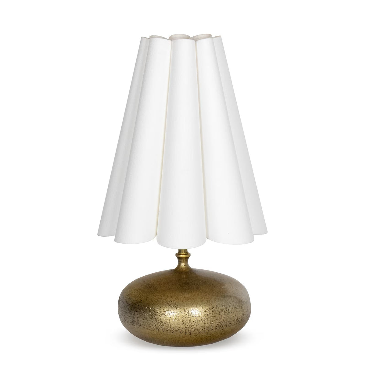 Brass Orb Mini Lamp with Linen Shade