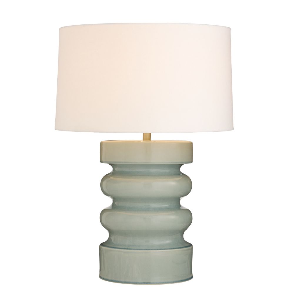 Celadon Undulating Porcelain Lamp