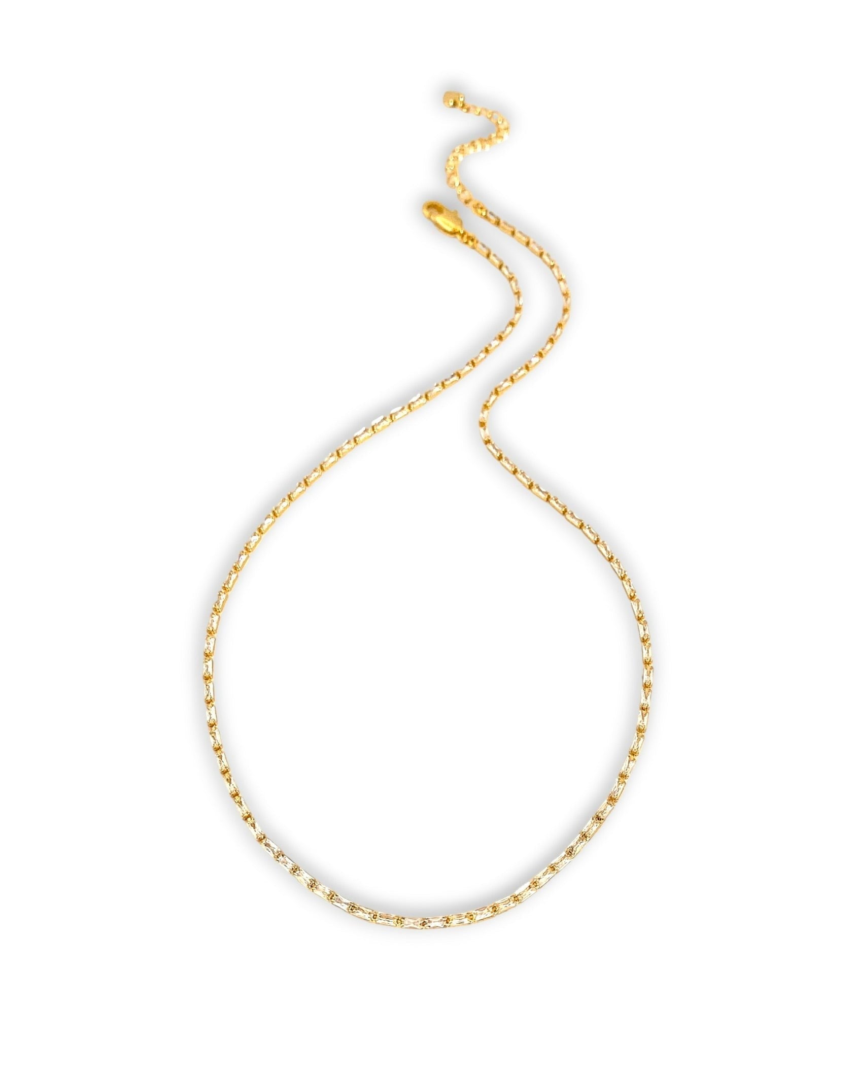 Gold Celine Eternity Necklace