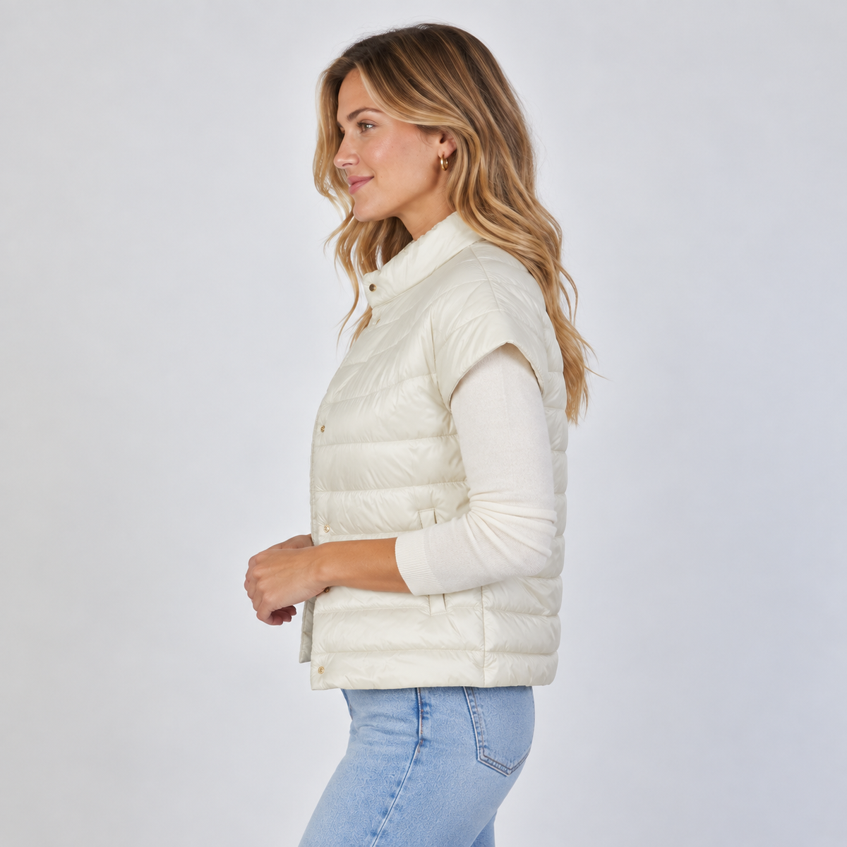 Champagne Cap Sleeve Vest