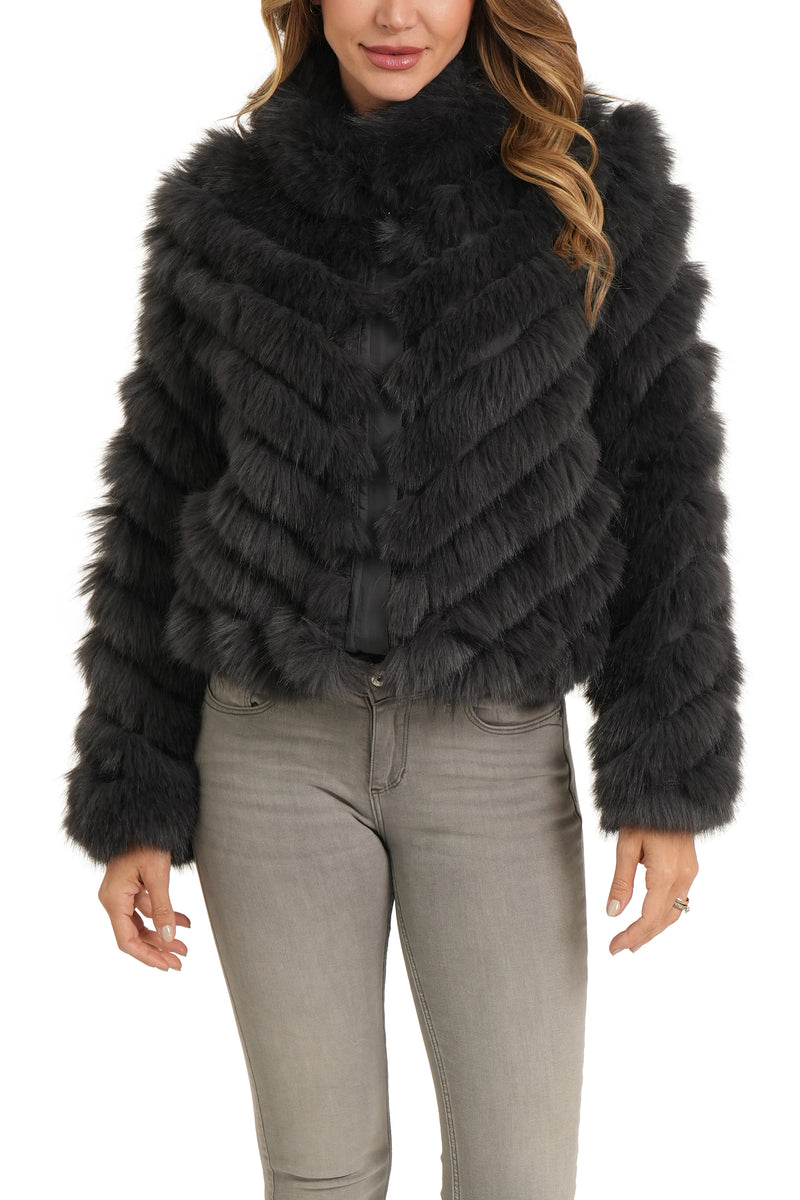 Charcoal Fur Reversible Jacket