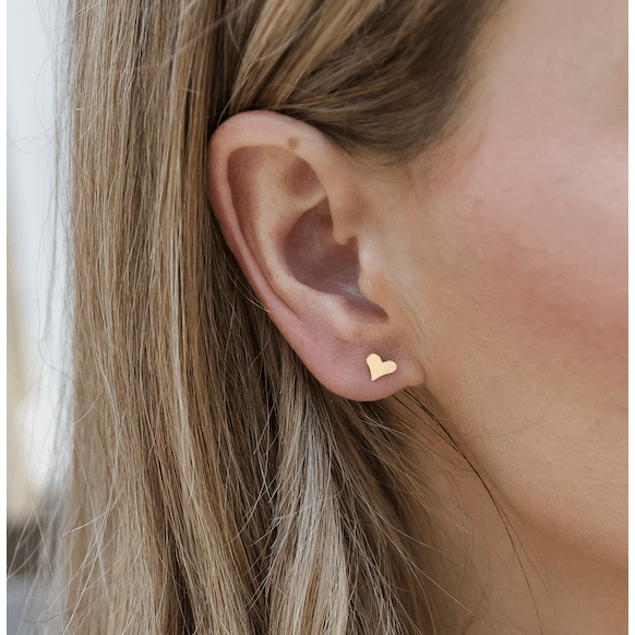 Petite Classic Heart Studs