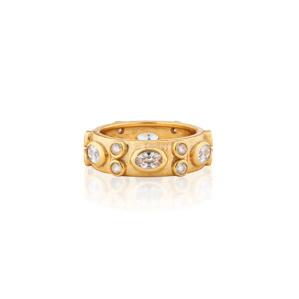 Size 7 Clear CZ Maharani Ring