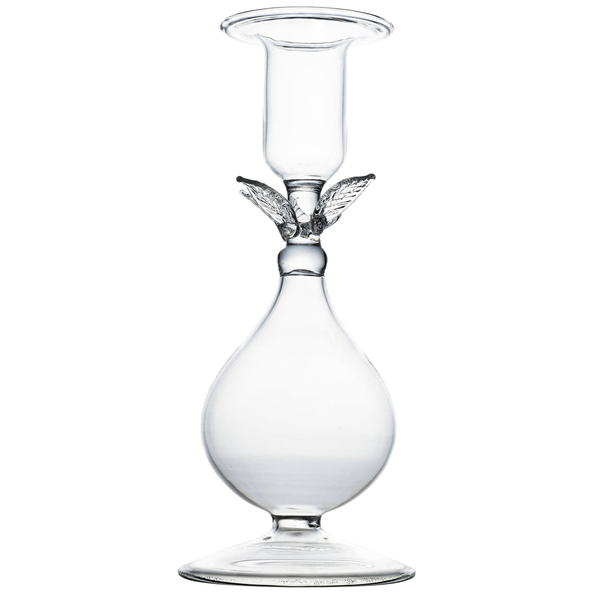 Clear Flower Candlestick