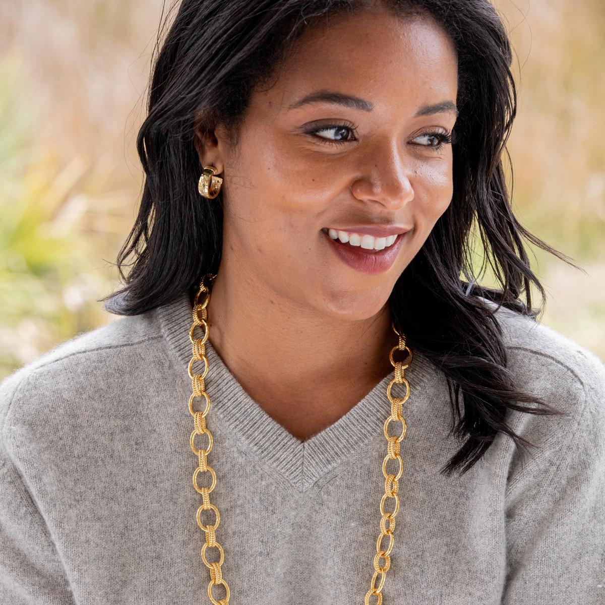 Small Gold Cleopatra Classic Hoops