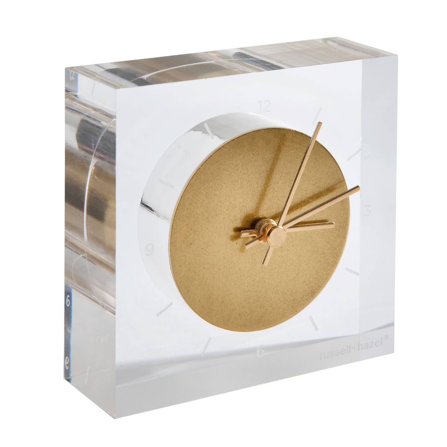 Acrylic & Gold Clock