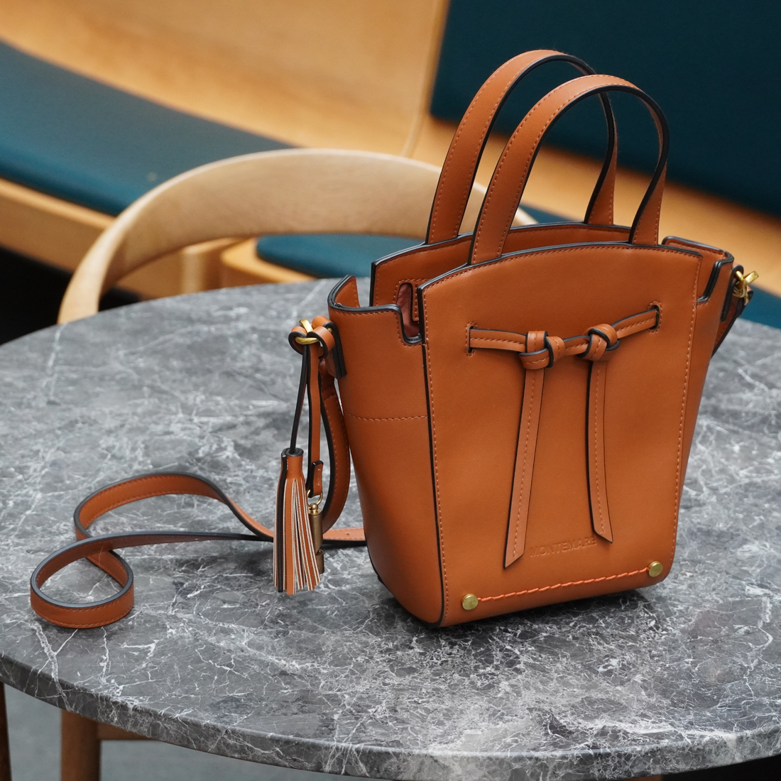 Cognac Mini Crossbody Bag