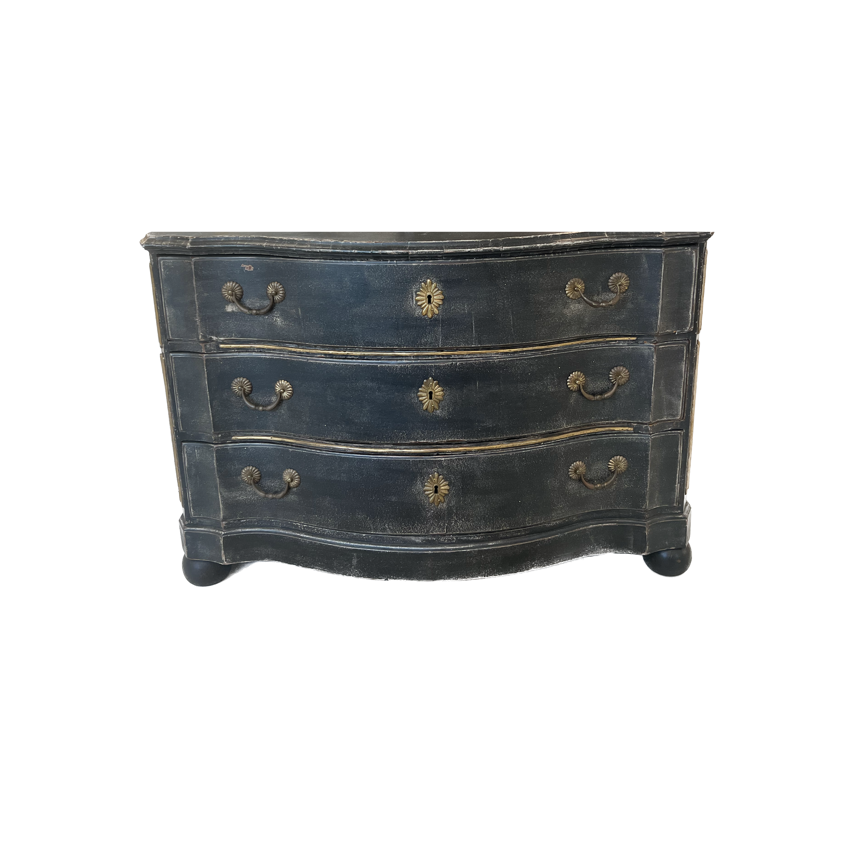 Painted Black Oak Commode English(48w x 26d x 32.5h)