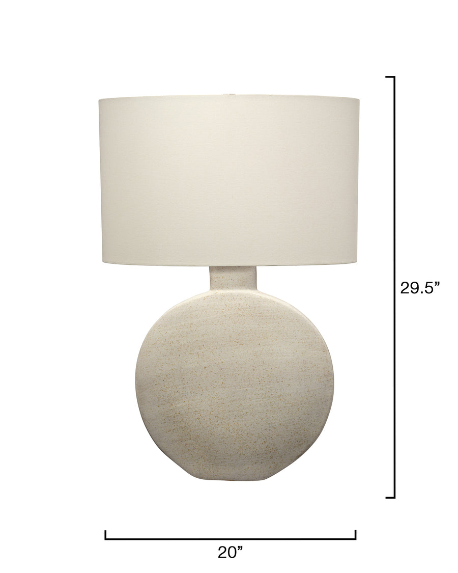Cream Ceramic Moon Lamp