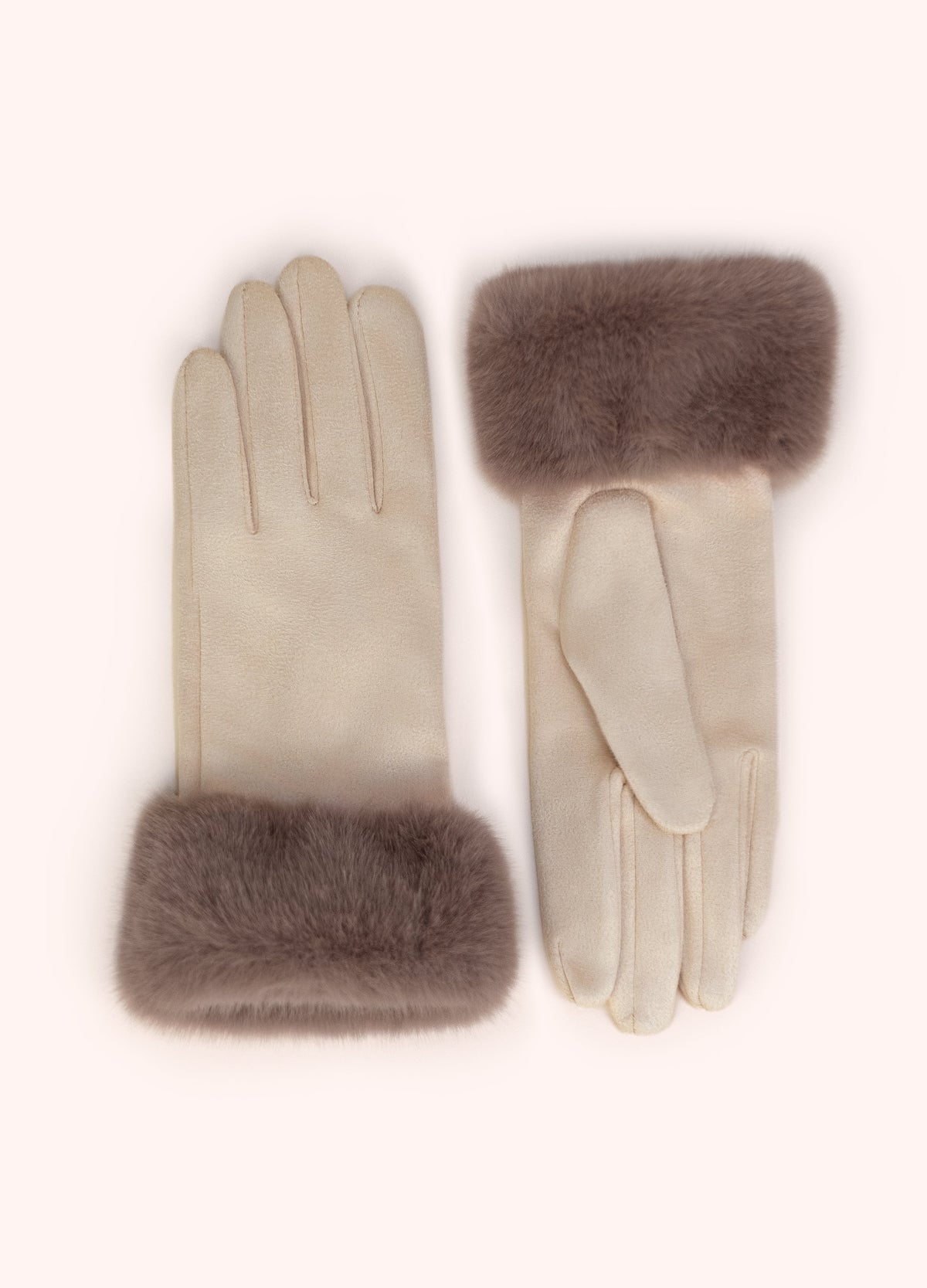 Cream FF Cuff Gloves