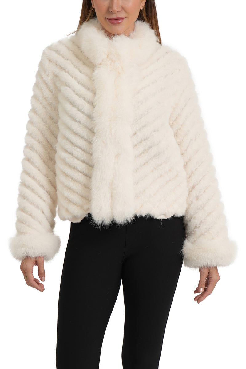 Cream Fur Reversible Jacket