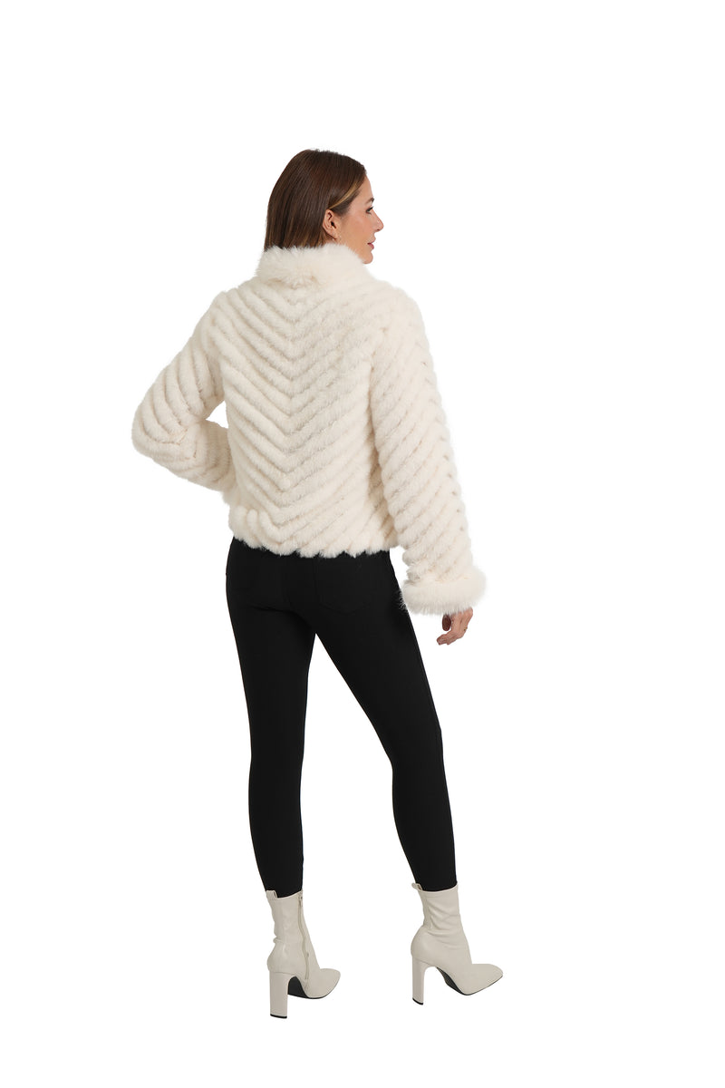 Cream Fur Reversible Jacket