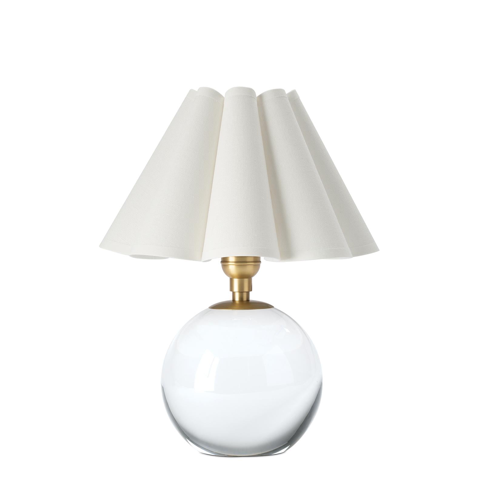 White Scalloped Shade Mini Lamp