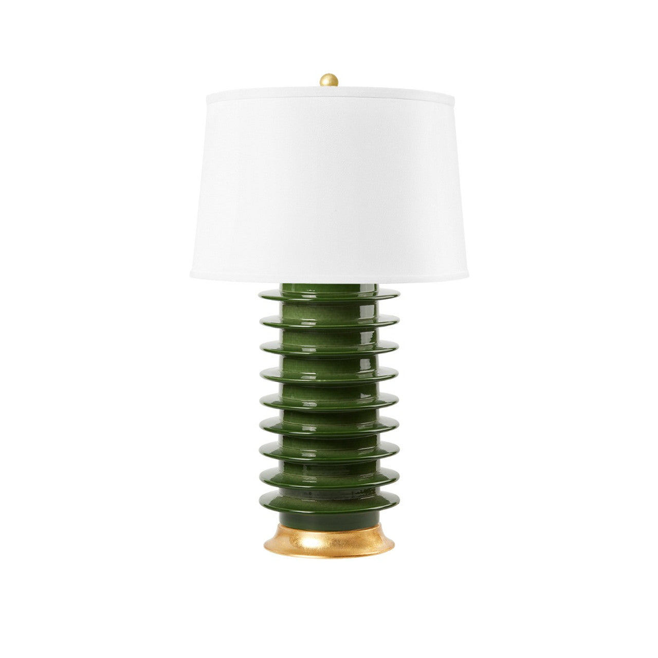 Dark Green Geometric Lamp