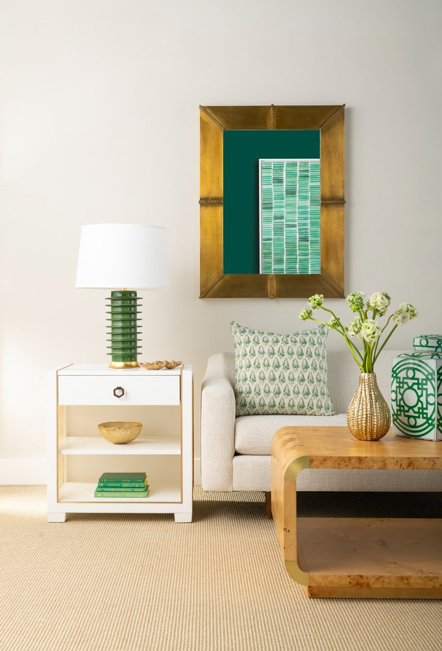Dark Green Geometric Lamp