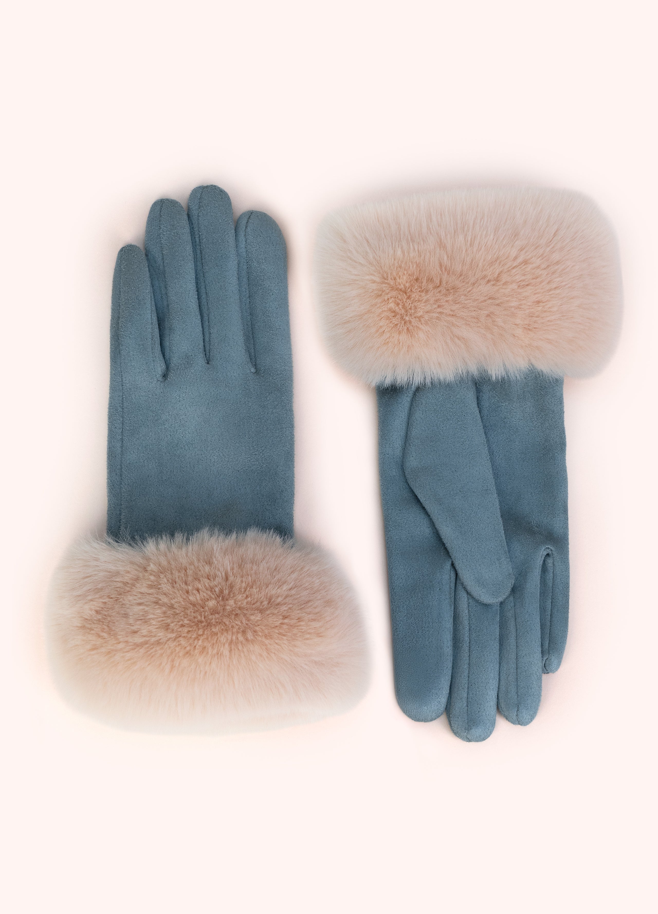 Denim Two-Tone Light Cuff Gloves