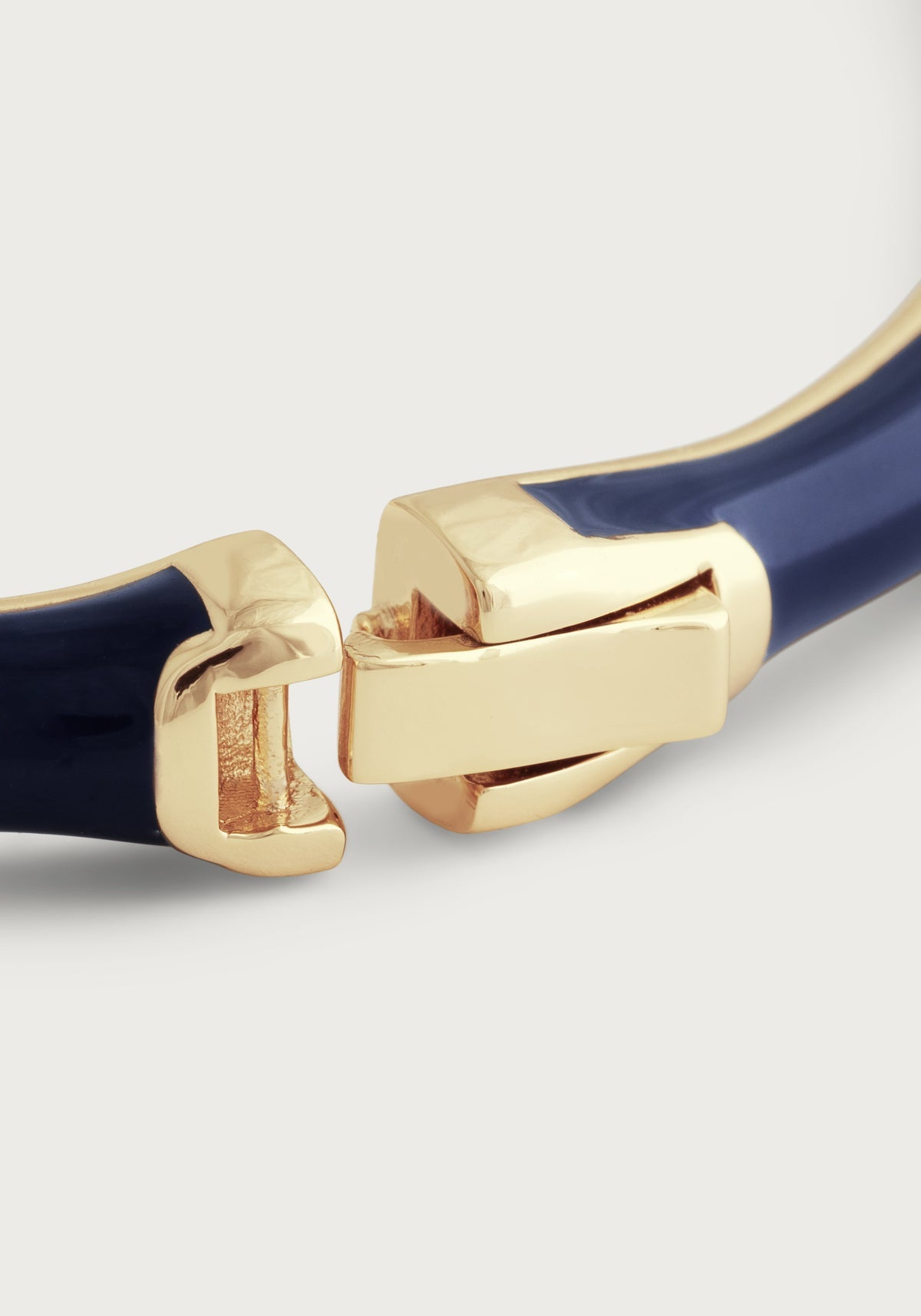 Navy Bamboo Enamel Bangle