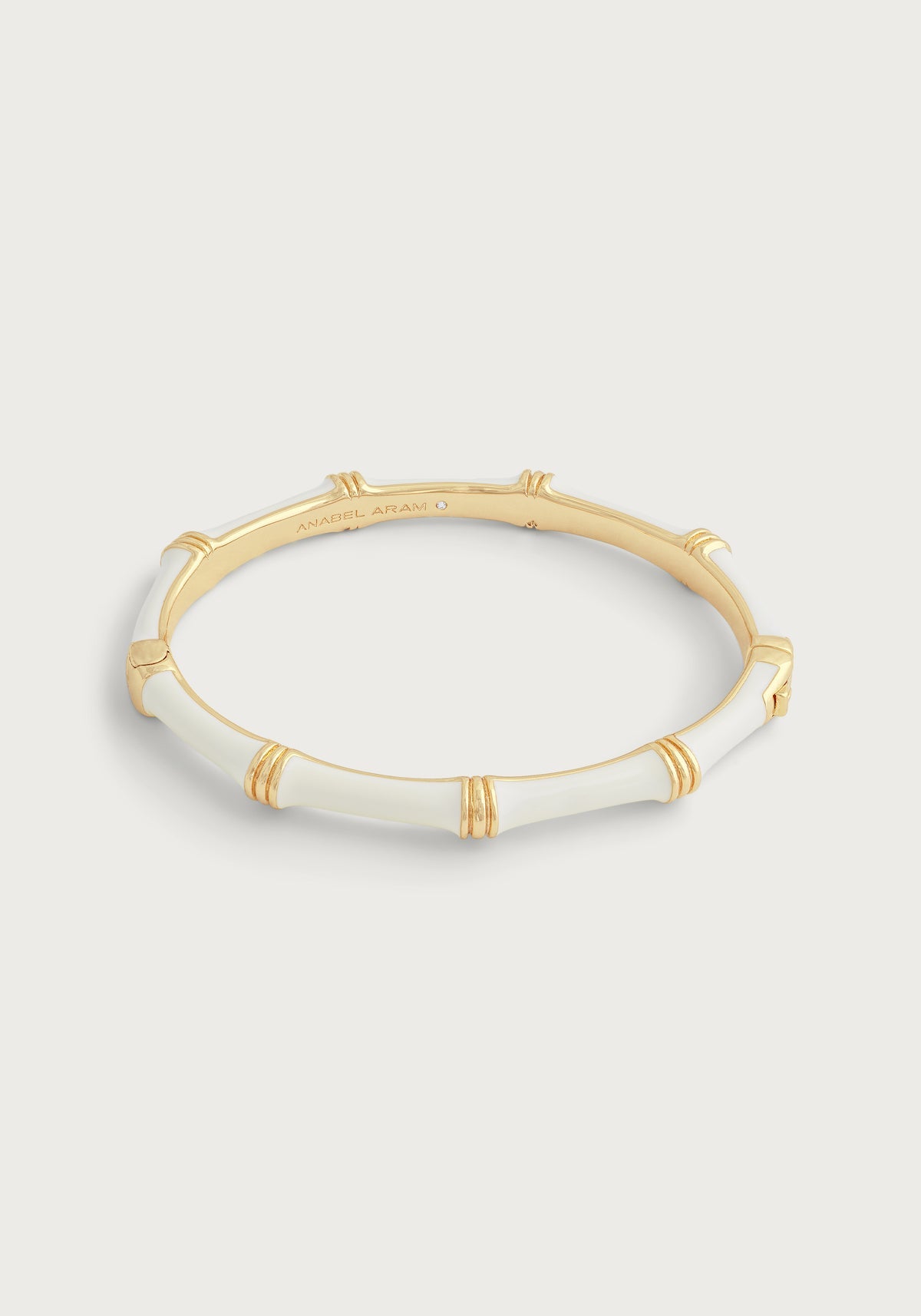 Creme Bamboo Enamel Bangle