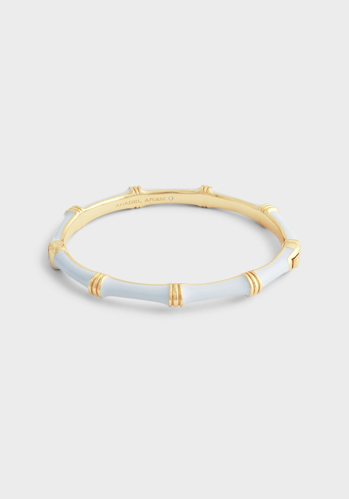 Pale Blue Bamboo Enamel Bangle