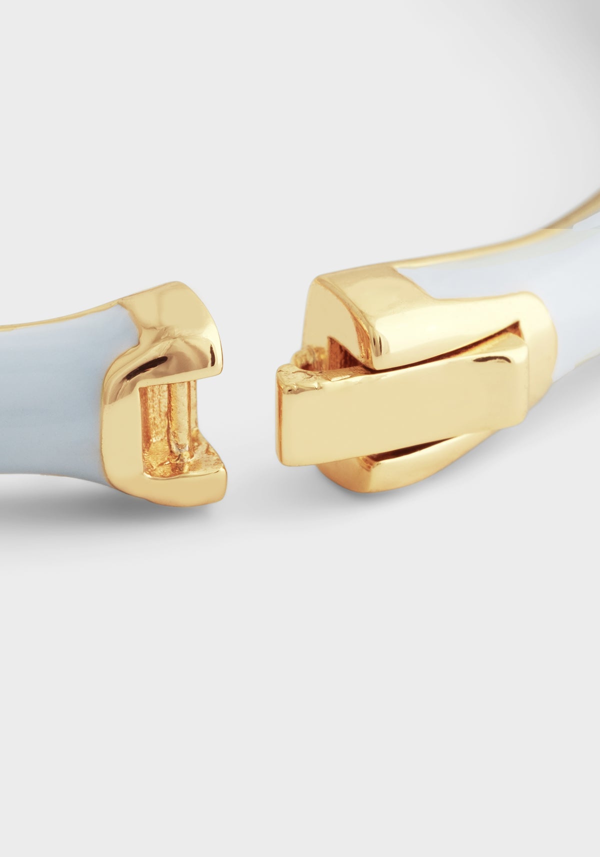 Pale Blue Bamboo Enamel Bangle