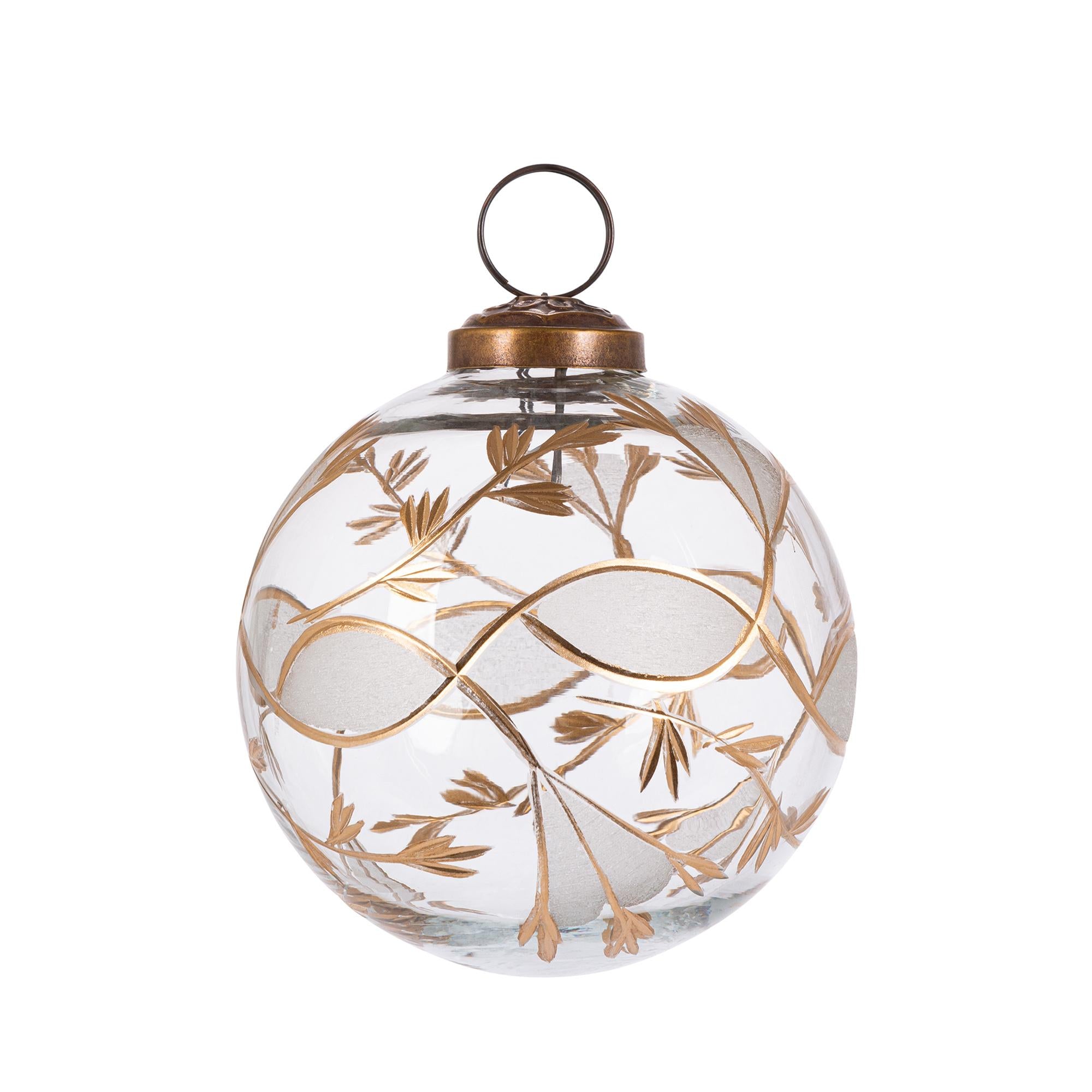 Etched Vine Ornament