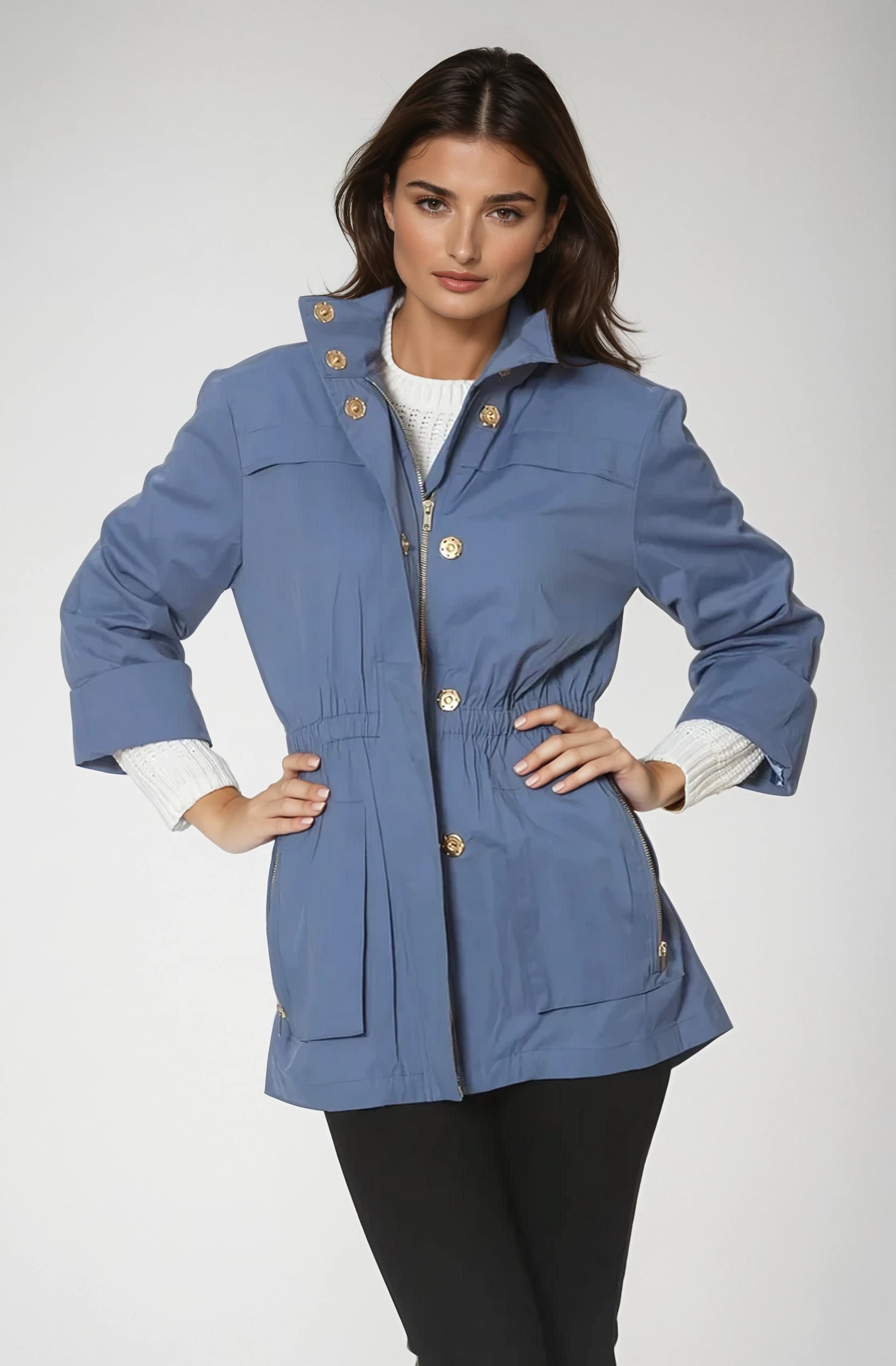 French Blue Raincoat
