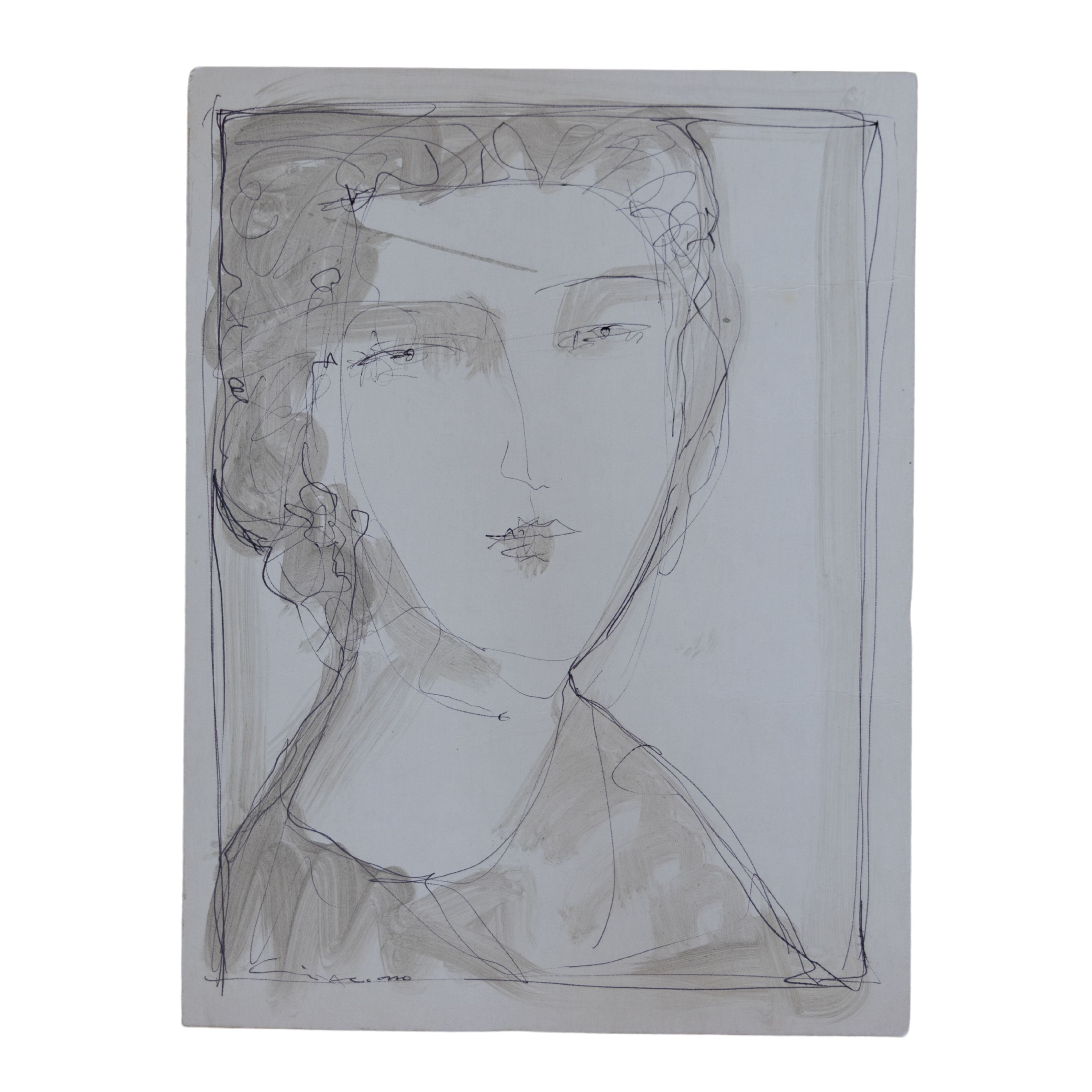 Heritage - Tonal Sketch of Woman (11.25 x 8.25)