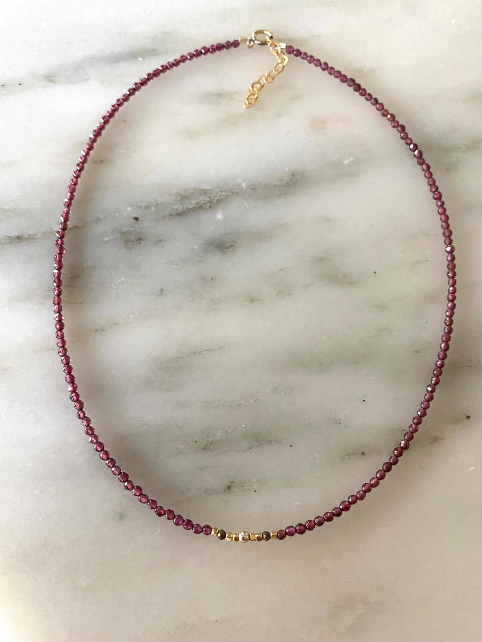 Garnet Micro Gemstone Choker