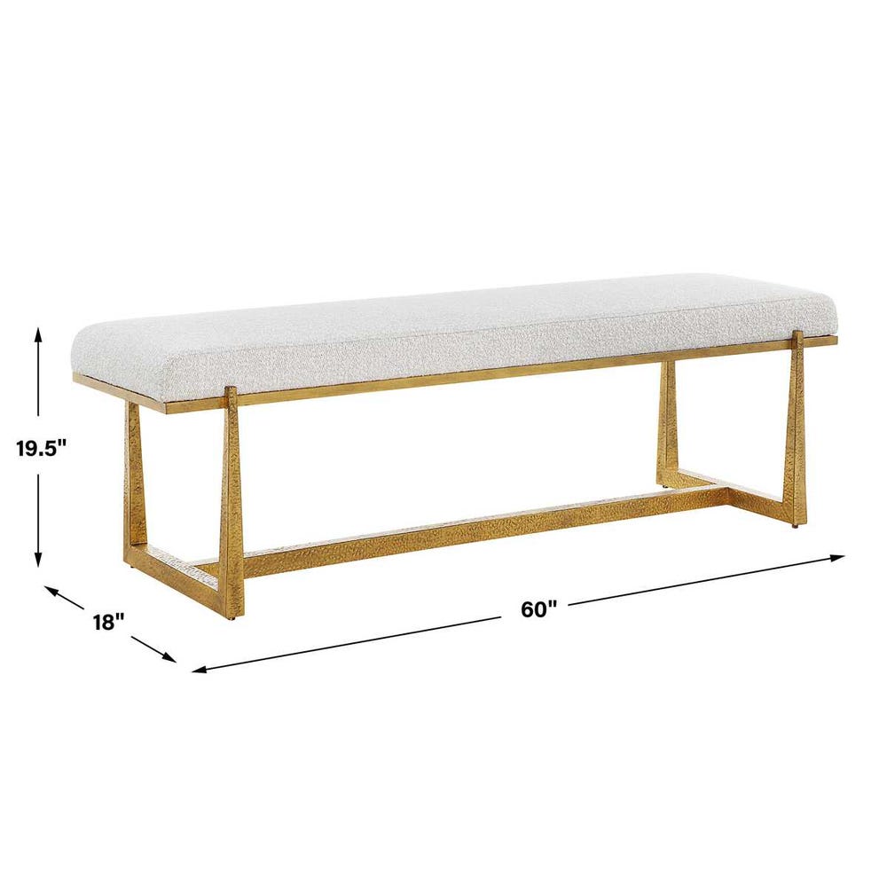 Upholstered Gold Midas Bench