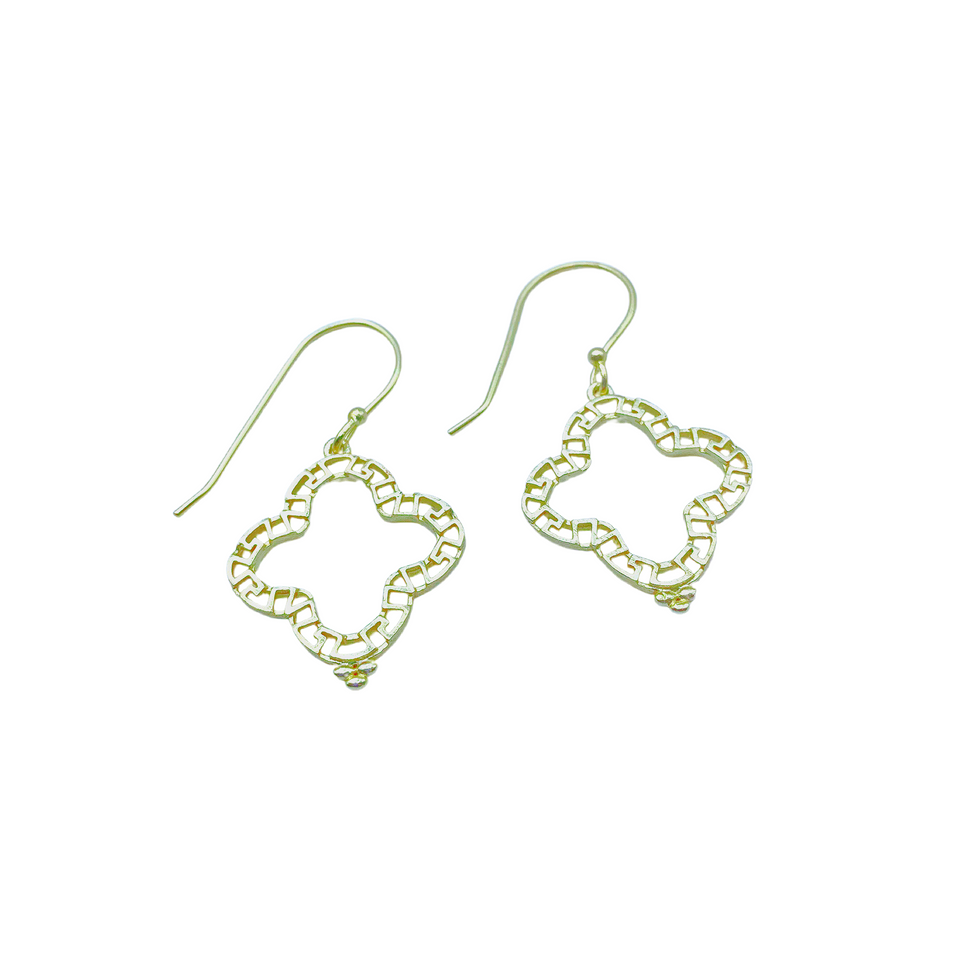 Gold Cabo Clover Earrings