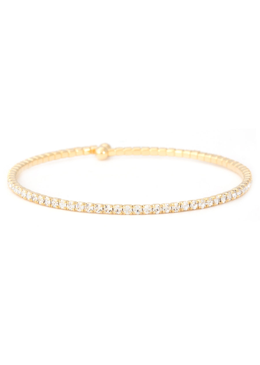 Gold CZ Bangle, 1 Row