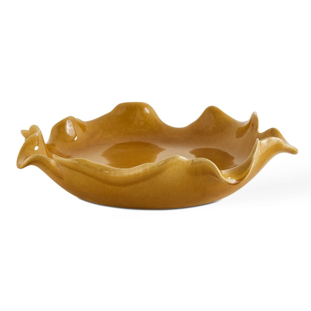 Golden Ruffle Bowl