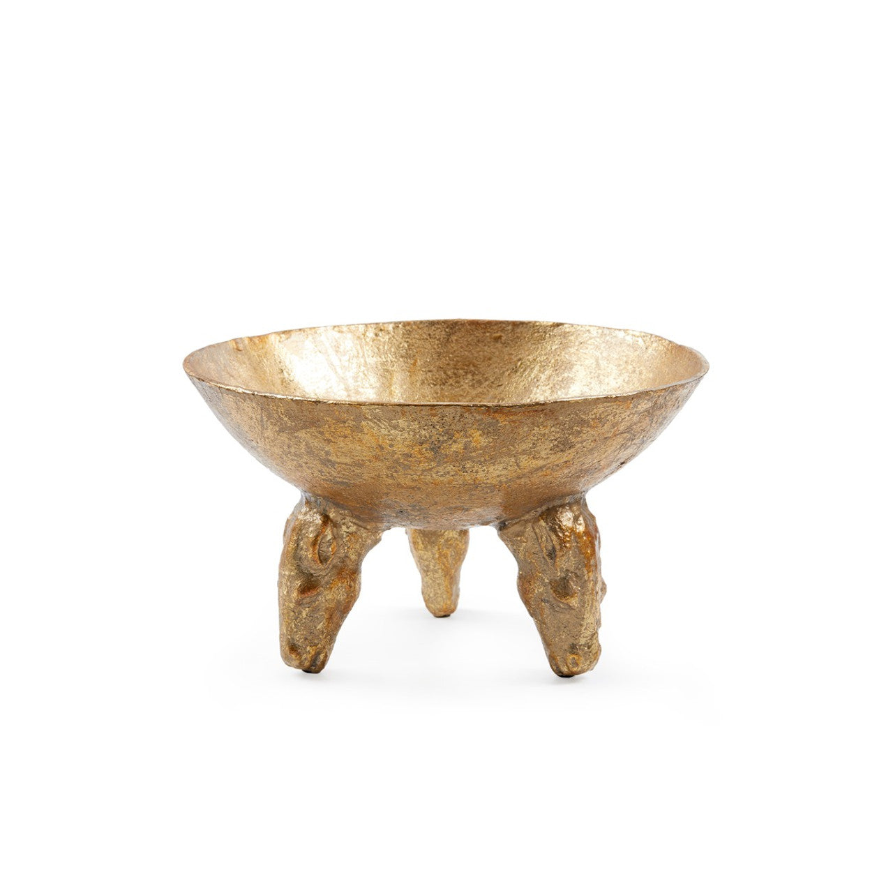 Large Gold Leaf Footed Bowl