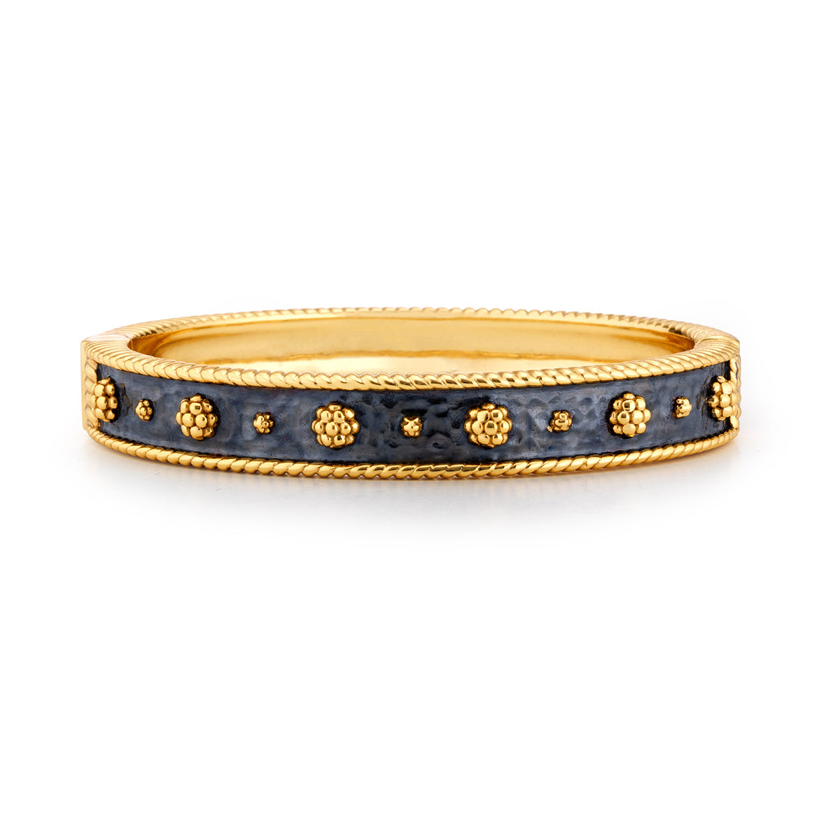 Gold & Midnight Berry Hinged Bangle
