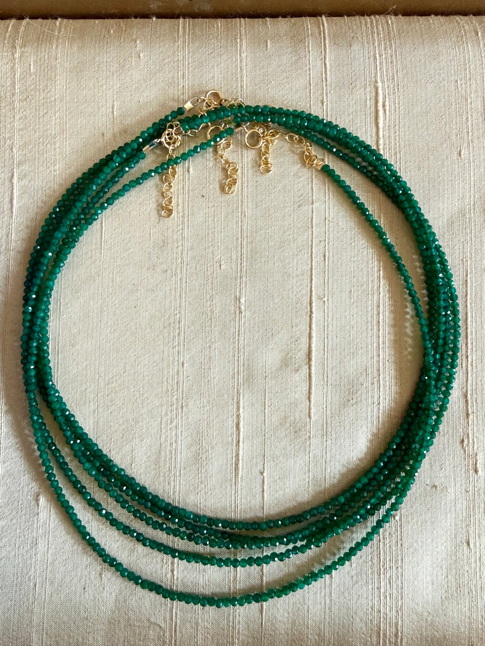 Green Onyx Micro Gemstone Choker