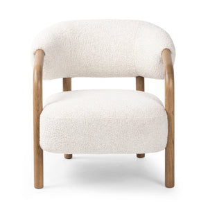 Ivory Upholstered Sculpted Chair