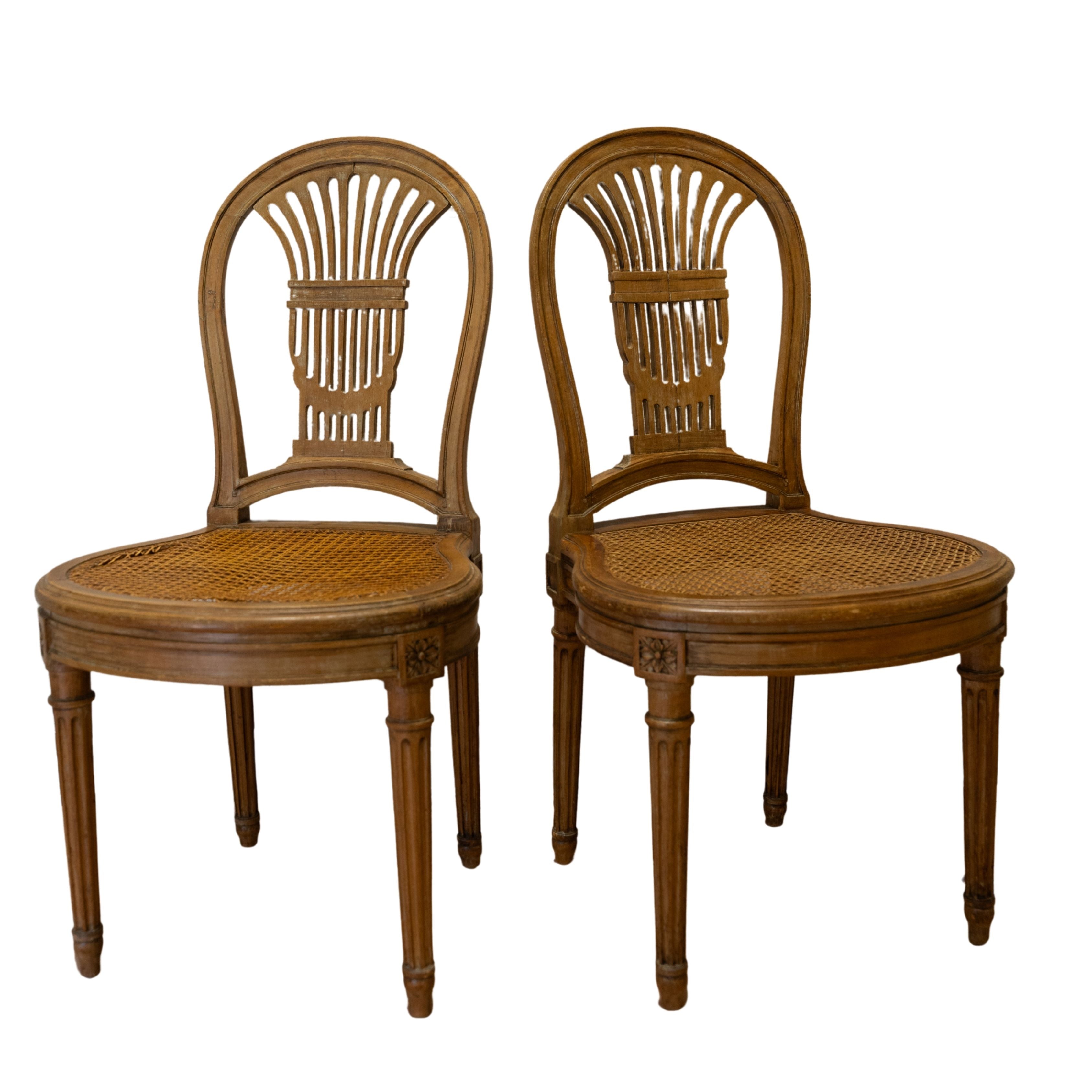 Set of 10 Neoclassical Chairs with Medallion Backs