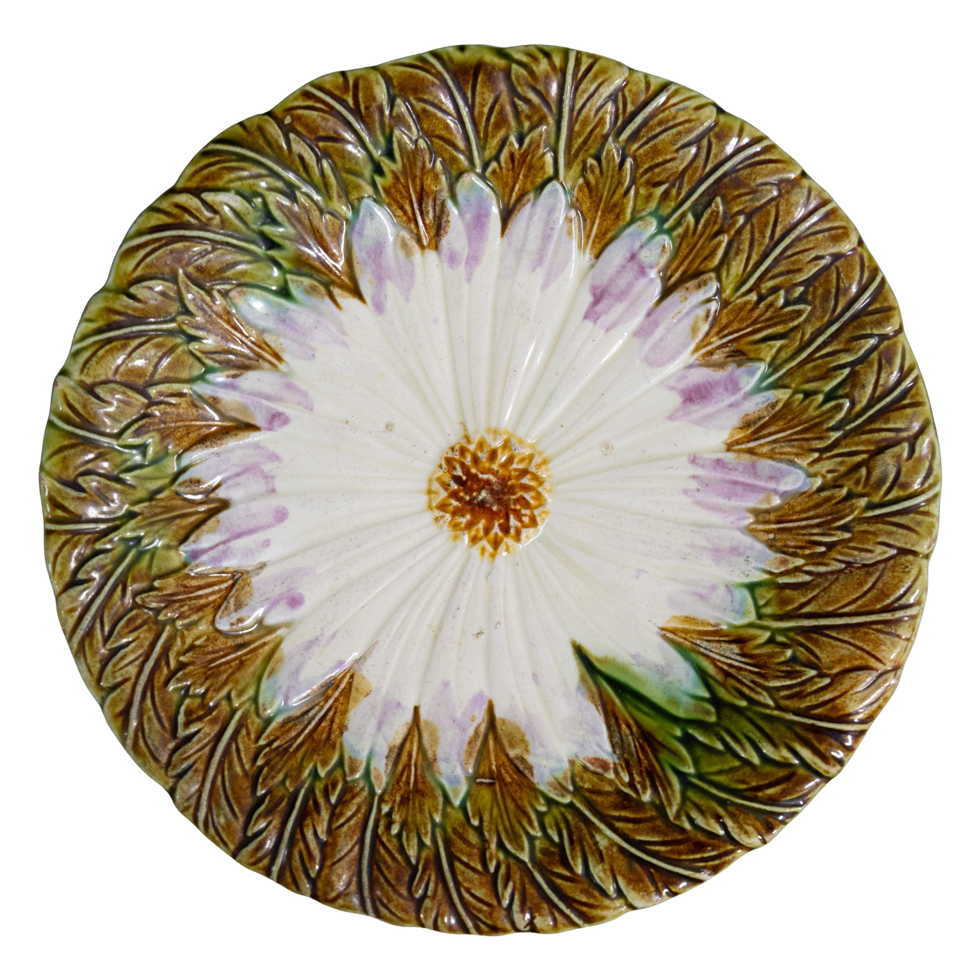 Barbotine Sunflower Plate