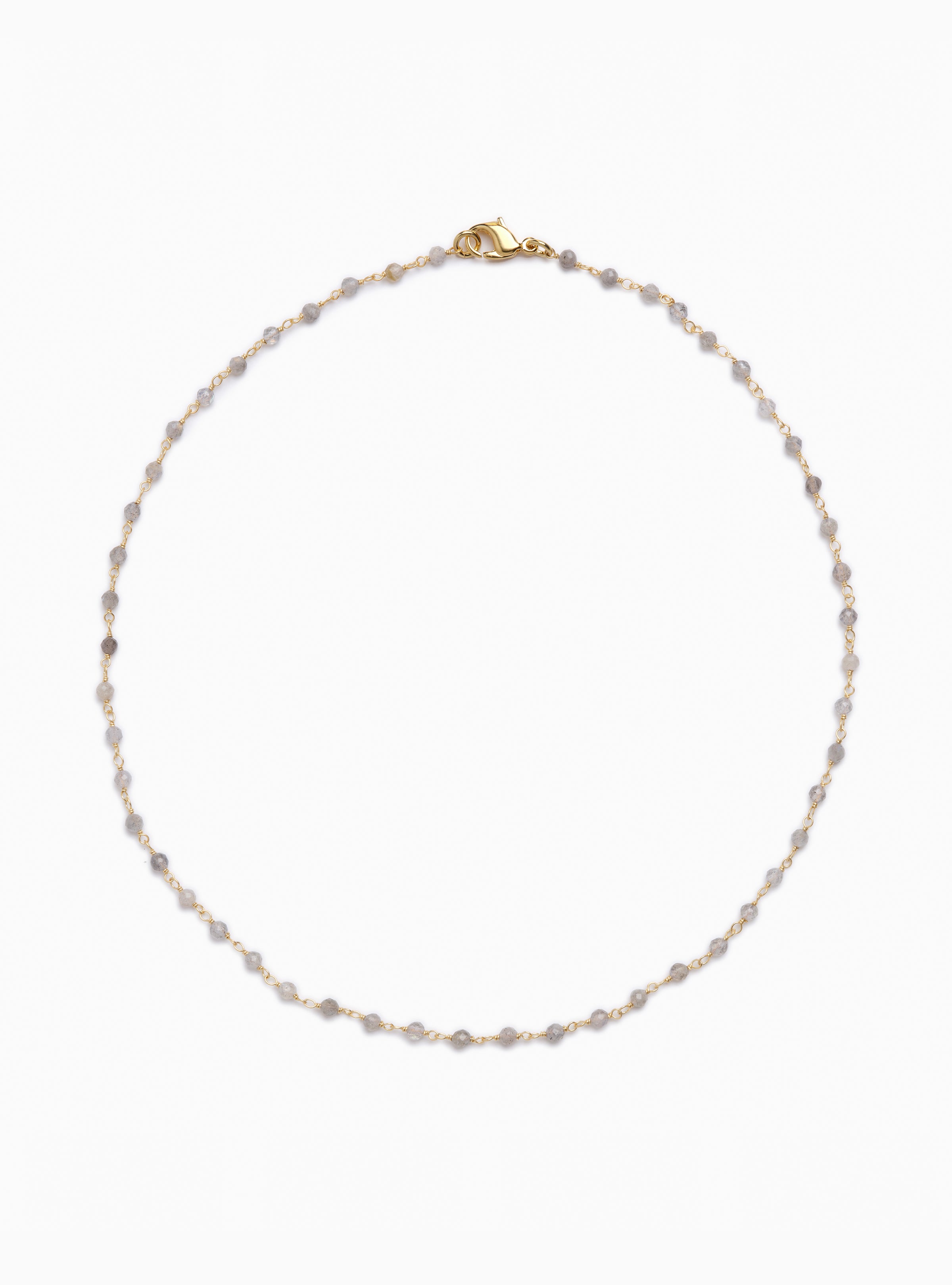 Ardea Heron Charm on Labradorite Necklace