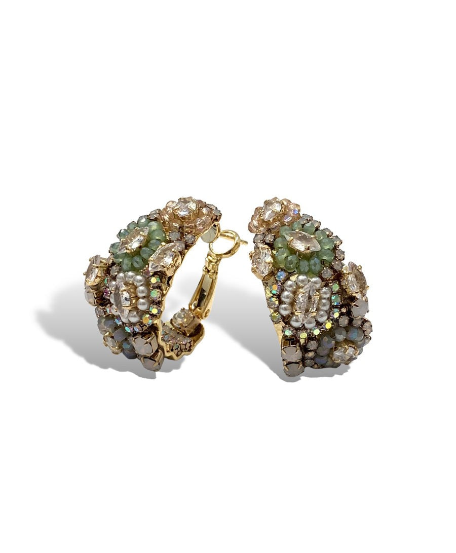 Green Leah Hoops