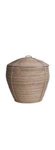 Large Lidded Rattan Basket