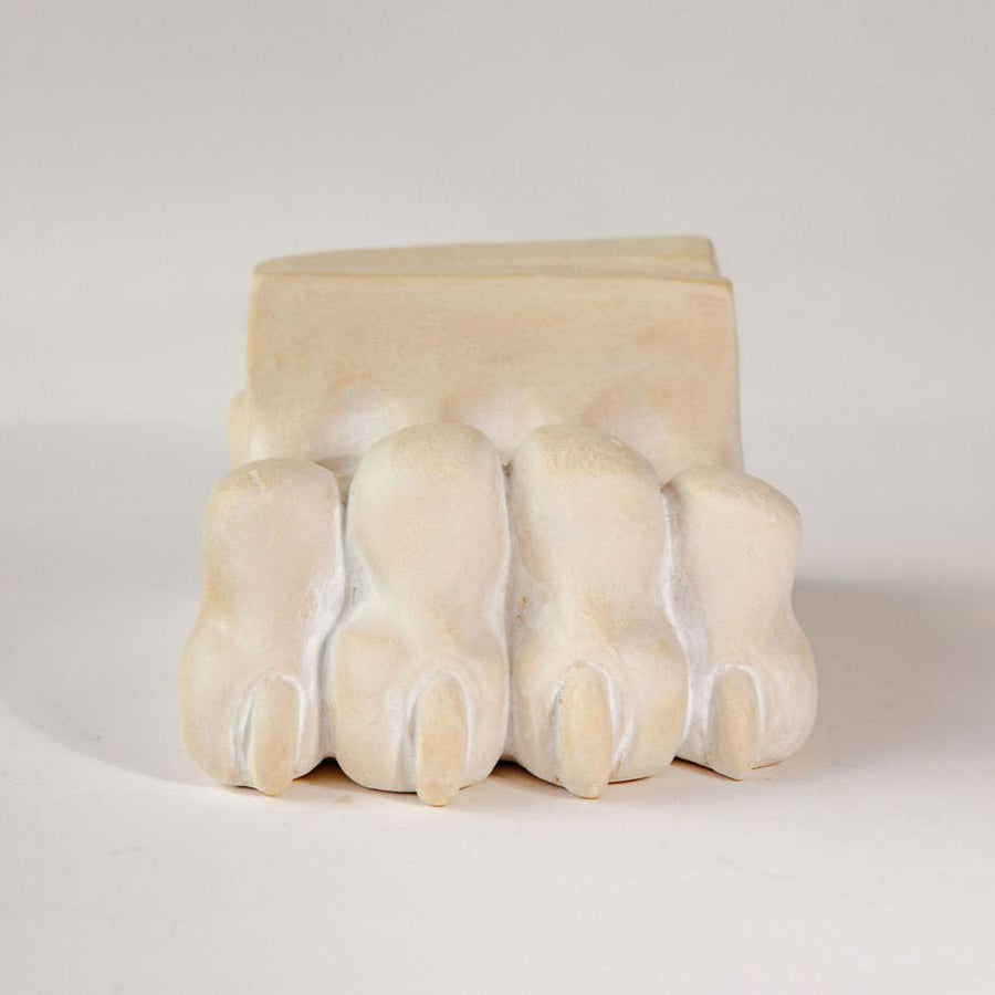 White Lion Paw Bookends