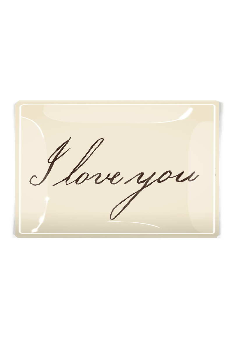 I Love You Script Tray 4x6